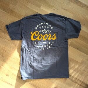 Coors Beer Men's Tee Shirt Blue Grey